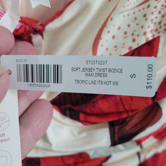 NWT SOMA Soft Jersey Twist Bodice Maxi Bra Dress - Picture 5 of 5